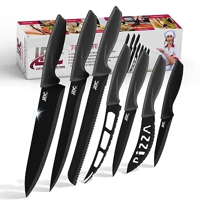 7 Piece Kitchen Knife Set Stainless Steel Ultra Sharp Steak Cooking Chef Knives  • $16.49