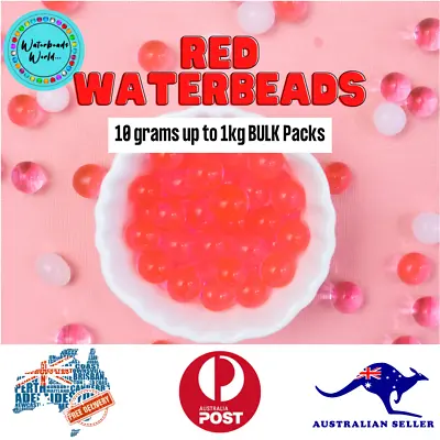 Red Water Beads Orbeez Water Crystals Water Pearls - 10grams- 2kg BULK • $2