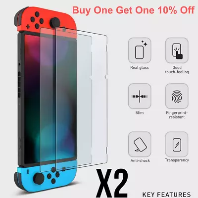 2 Pack For Nintendo Switch Oled Lite Screen Protector 9H Tempered Glass • $6.50