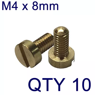 £3.60 • Buy Metric Brass Slotted Cheese Head Screws - Various Lengths - Pack 10