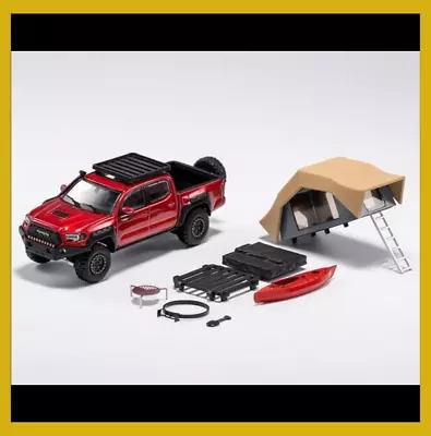 GCD Toyota TACOMA Pickup Truck Wine Red With Accessories 1:64 • $44.99