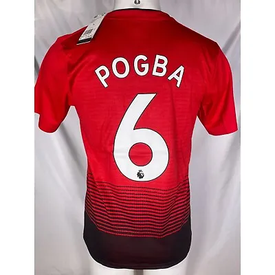 Paul Pogba #6 Manchester United 2018 Adidas Red Home Jersey Kit Men's SMALL NWT • $79.99