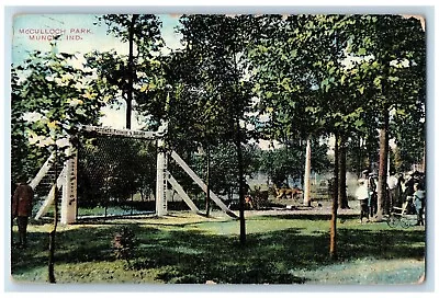 Muncie Indiana IN Postcard View Of McCulloch Park 1911 Posted Antique • $9.95