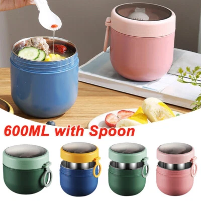 Lunch Box Thermos Food Flask Stainless Steel Insulated Food Soup Jar Container • $12.77