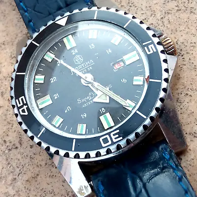 Mortima Vintage Skin Diver Super Datomatic Manual Wind Large 41mm Watch • $200