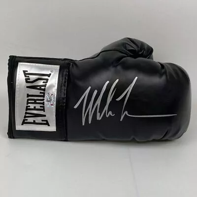 Autographed/Signed MIKE TYSON Black Everlast Boxing Glove Athlete Hologram COA • $149.99