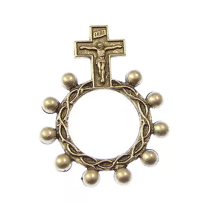 New Silver Metal Catholic Rosary Ring Rosary Beads 4.5cm  • £2.50