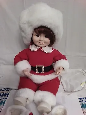 1991 Telco Motion-ette Animated Christmas Girl W/ Bunny Slippers B27 • $27