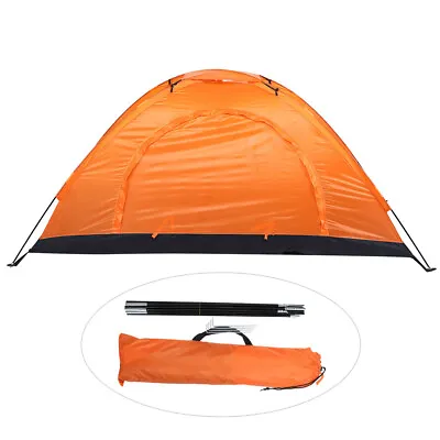 (Orange)Camping Tent For Backpacking Single Person Bivy Tent Outdoor • $44.63