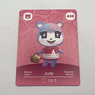 $9.95 • Buy Animal Crossing Amiibo Card Series 5 Judy 430 Genuine UNSCANNED FREE TRACK POST