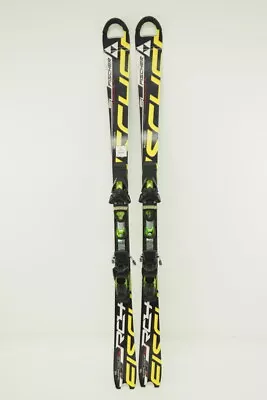 Fischer World Cup SL Slalom Race Skis 155cm W/ 3-11 DIN Bindings Black/Yellow • $199.99