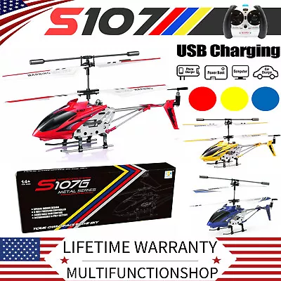 S107G Syma RC Helicopter 3.5CH Mini Metal Remote Control Helicopter Kid Gift Toy • $23.98