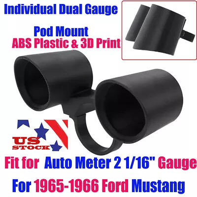 Rally Pac Dual Gauge Pod Mount For 65-66 Ford Mustang / Auto Meter 2 1/16  Gauge • $56.99