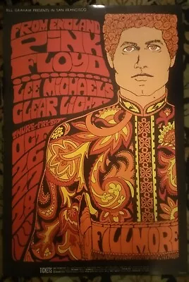 $100 • Buy Pink Floyd, Lee Michales, Clear Light, Fillmore West Concert Poster, Limited 500