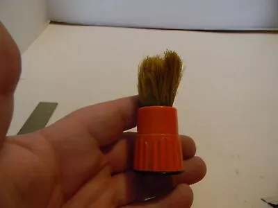 Vtg Strong Set Shaving Barber Brush Orange Handle Used • $19.99