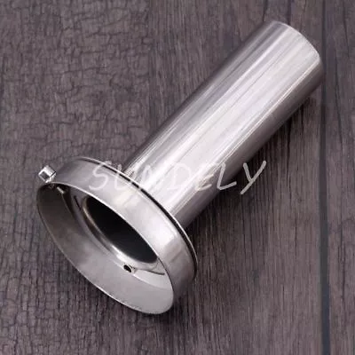 4.5'' Exhaust Muffler Baffle Tip Silencer Round Universal Stainless Steel • £15.55