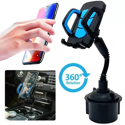 360° Universal Car Mount Gooseneck Cup Holder Cradle For Cell Phone GPS Adjust • $6.79