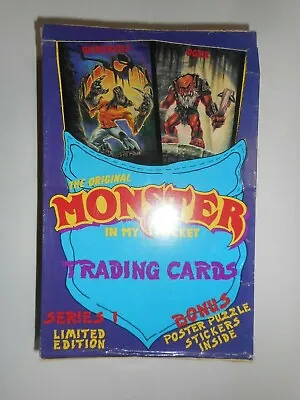 1991 Monster In My Pocket Full Box (48 Card Packs)  • $85
