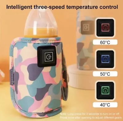 Travel Milk Warmer USB Water Stroller Bag Insulated Bottle Baby Portable Heater • £6.50