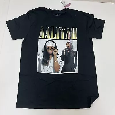 Aaliyah T Tee Shirt Small Black 90's Style Pop Hip Hot Rap Graphic Singing Women • $34.19