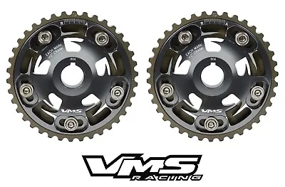 2 Gunmetal Vms Racing Adjustable Cam Gears For 93-01 Honda Prelude H22 Vtec • $109.95