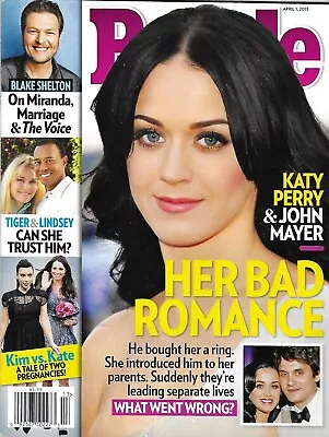 People Magazine Katy Perry Blake Shelton The Voice Tiger Woods Lindsey Vonn 2013 • £10.82