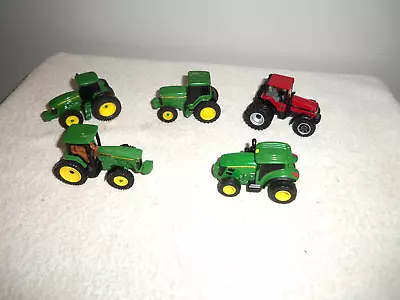 Vintage Lot Of (5) Ertl  John Deere & International  (1:43) Diecast Tractors • $20