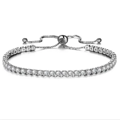 Diamante Bracelet Bling Sparkly Rhinestone Crystal Ladies Women Fashion Jewelry • £3.99