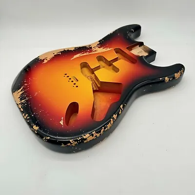 MJT USA Stratocaster Relic Body Alder 3-Tone Sunburst Nitro MJT4166 • $399.99