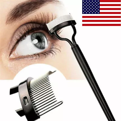 Eyelash Metal Brush Comb Lash Separator Mascara Lift Curl Tool - US • $1.85