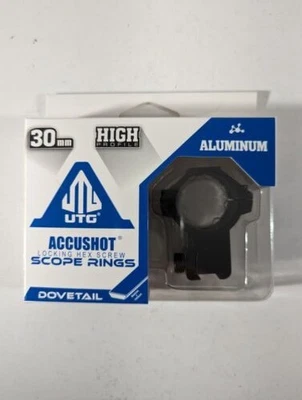 $7.50 • Buy 30mm Scope Rings, UTG Accushot W Locking Hex Screws - In Box