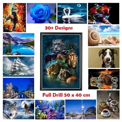 £9.99 • Buy 5D Diamond Painting Full Drill Decor Wall Art Cross Stitch Embroidery DIY 40x50