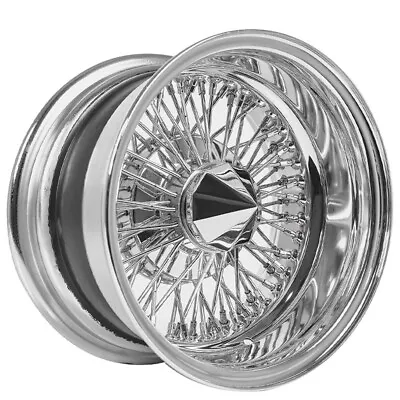 14x7  Wire Wheels Reverse 72-spoke Cross Lace Chrome Rims (p77) • $999