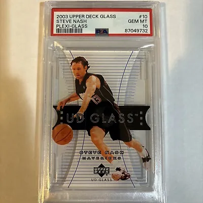 Steve Nash 2003-04 Upper Deck Glass Plexi-Glass PSA 10 Gem Mint MVP HOFer Mavs • $32.99