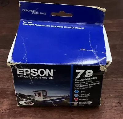 Epson 78 Pack Of 5 Color Ink Cartridges Light Cyan Magenta Yellow 01/2025 • $50