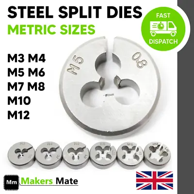 £8.95 • Buy Metric Split Thread Cutting Die - Right Hand Round Threading Split Dies M3 - M12