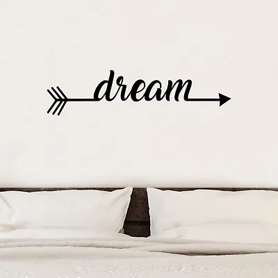 Sweet Dreams Arrow Infinity LOVE Quote Wall Stickers Bedroom Removable Decal DIY • £4.99