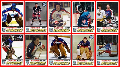 New York Rangers CUSTOM MADE ACEO Hockey Art Cards Like 1977-78 34 Diff U-PICK • $2