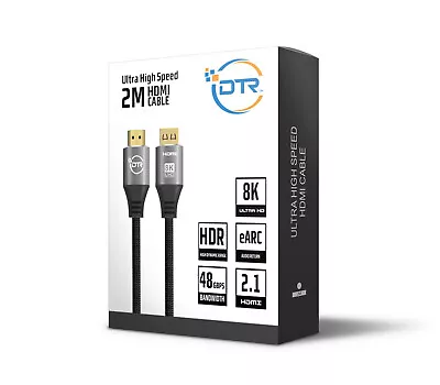 8K HDMI Cable 2.1 UHD 6 FT HDTV 3D 2160P HDR 120Hz 240Hz 48Gbps Dolby • $14.99