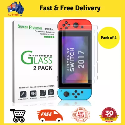 Amfilm Nintendo Switch Screen Protector (2 Pack) Premium Tempered Glass Scre... • $12.77