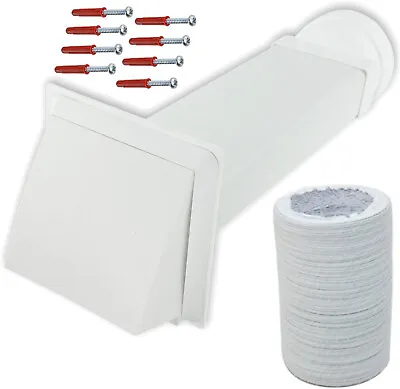 Venting Kit For Zanussi Tumble Dryer Vent External Wall Outlet 4  100mm White • £25.19