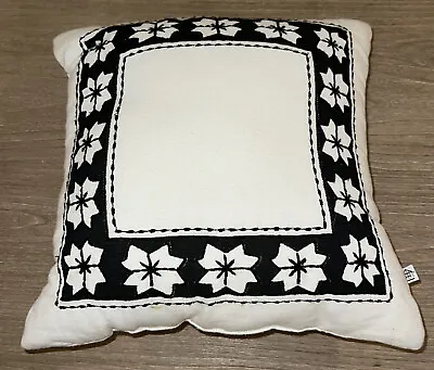 Hearth & Hand Magnolia Star Black White Throw Pillow EMBROIDERED SUPER NICE • $5.99