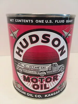 $9.99 • Buy Vintage Hudson Motor Oil Can 1 Qt. -  ( Reproduction Tin Collectible )  