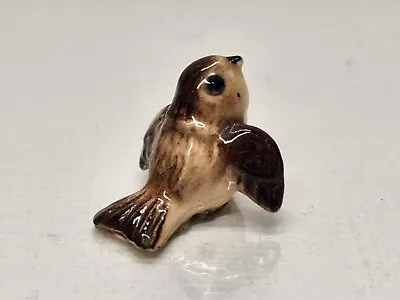 Hagen Renaker Miniature Mini Ceramic Brown Baby Chickadee Chick Bird Figurine • $17
