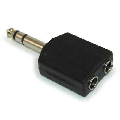 1/4inch Stereo TRS Male Plug To Dual 1/4inch Stereo TRS Female Splitter Adapter • $0.99