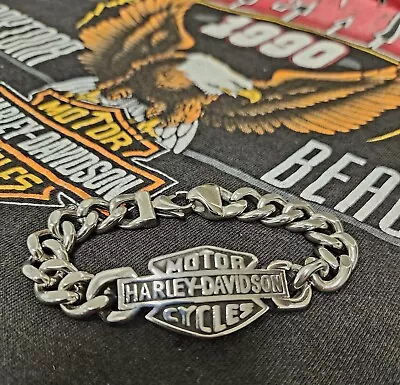 Mens Harley Davidson Stainless Steel Motorcycle Riding Bracelet OSFA Biker Hog • $29.99