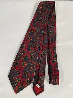 St. Michael Red Paisley Made In The United Kingdom Men’s Neck Tie (58 X 3.5) • $16