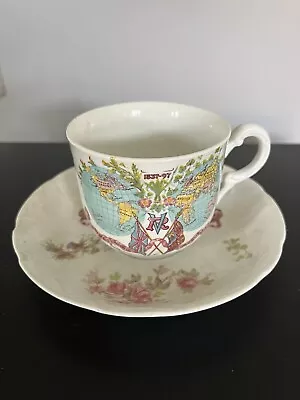 Queen Victoria Diamond Jubilee 1897 Tea Cup & Saucer • £24.99