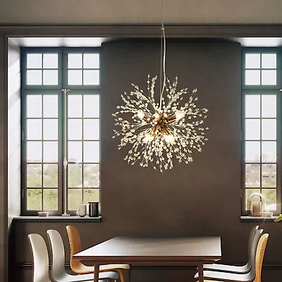 Modern Dandelion Chandelier Gold Crystal Fireworks Sputnik Ceiling Light Fixture • $59.99