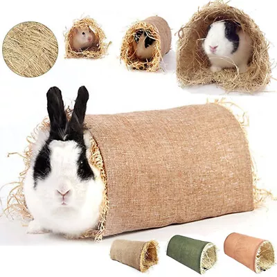 Nest Animal Hamster Rabbit Hideaway Toy Grass Straw Guinea Pig Pet Game Tunnels • £4.59